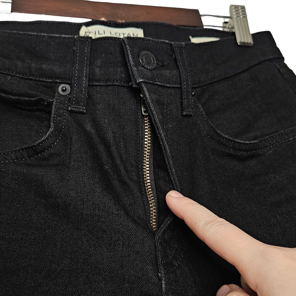 Nili Lotan Celia Distressed Black Bootcut Stretch‎ Denim Jeans Size 25 - Picture 8 of 15